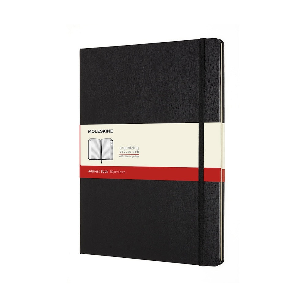 Moleskine Classic Hard Cover Notebook Address Book - Extra Large - Black