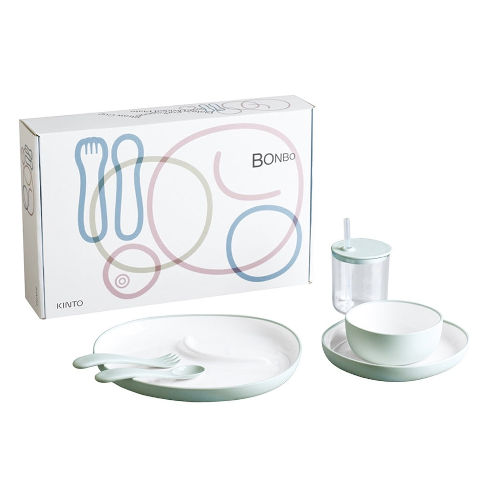 Kinto BONBO Children's Tableware Set of 6 - Blue Grey