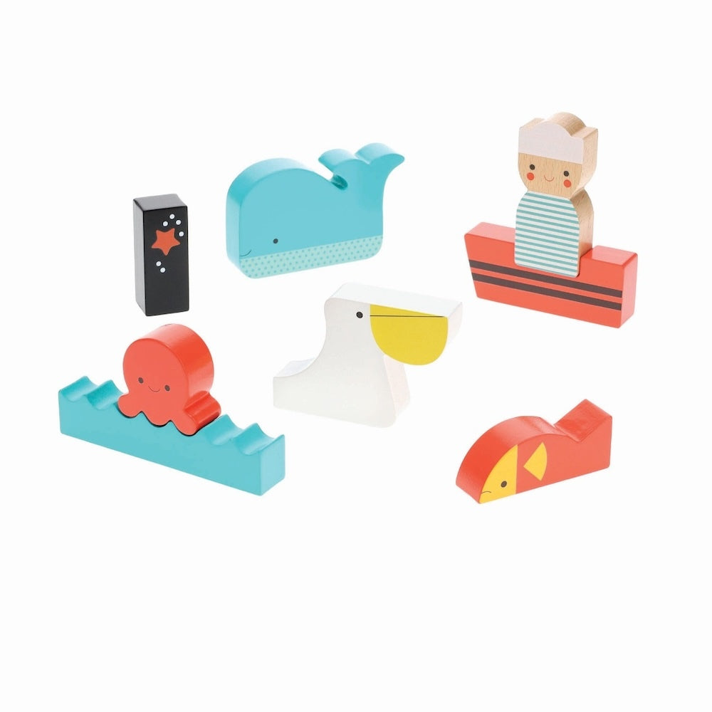 Petit Collage At Sea Mini Wooden Puzzle
