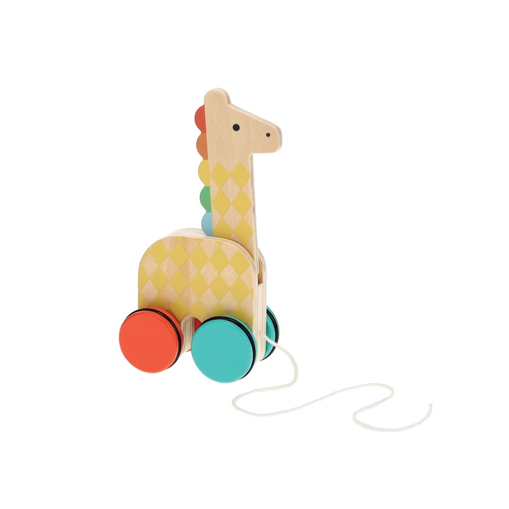 Petit Collage Giraffe on the Go Wooden Pull Toy