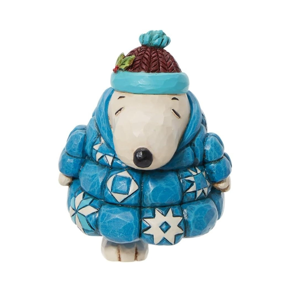 Peanuts By Jim Shore Mini Snoopy Wearing Puffer Jacket 8.4cm