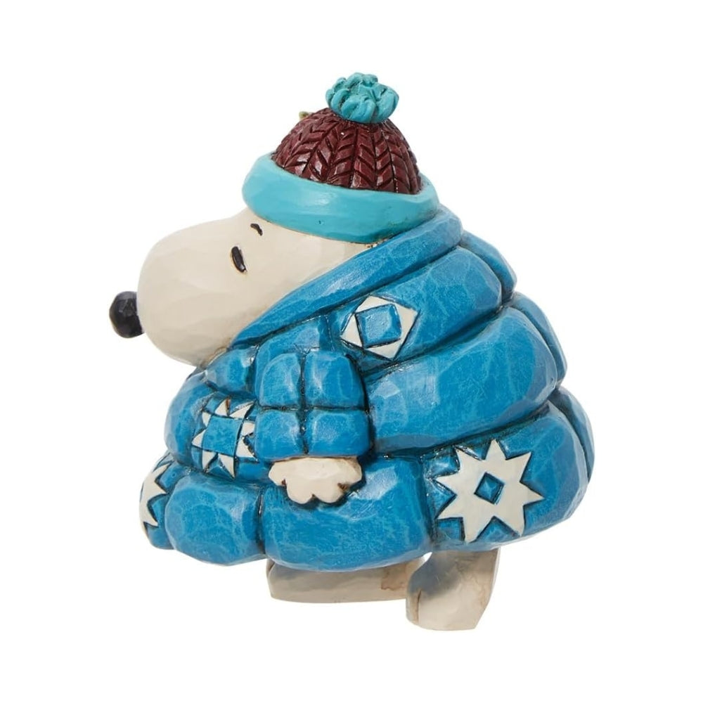 Peanuts By Jim Shore Mini Snoopy Wearing Puffer Jacket 8.4cm