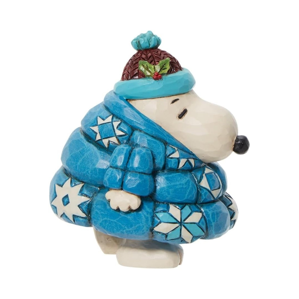 Peanuts By Jim Shore Mini Snoopy Wearing Puffer Jacket 8.4cm