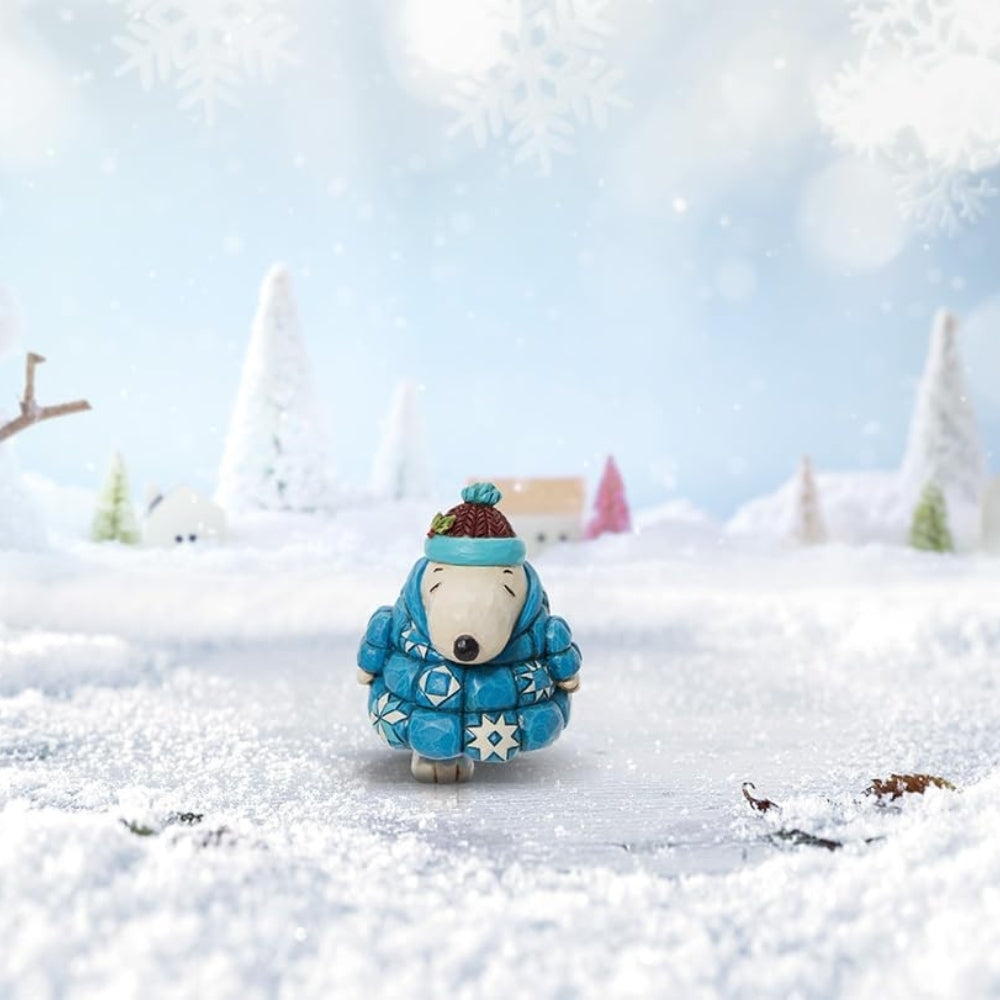 Peanuts By Jim Shore Mini Snoopy Wearing Puffer Jacket 8.4cm