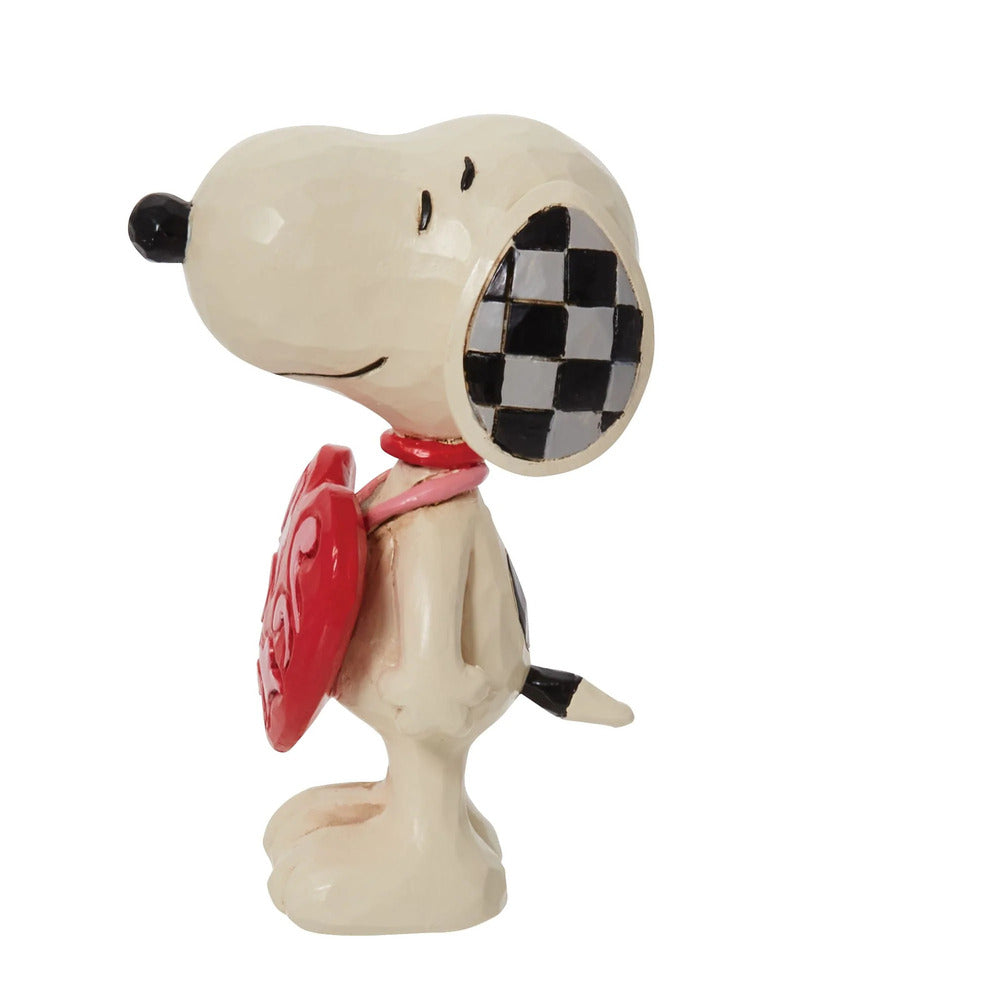 Peanuts by Jim Shore Mini Snoopy Wearing Heart Sign