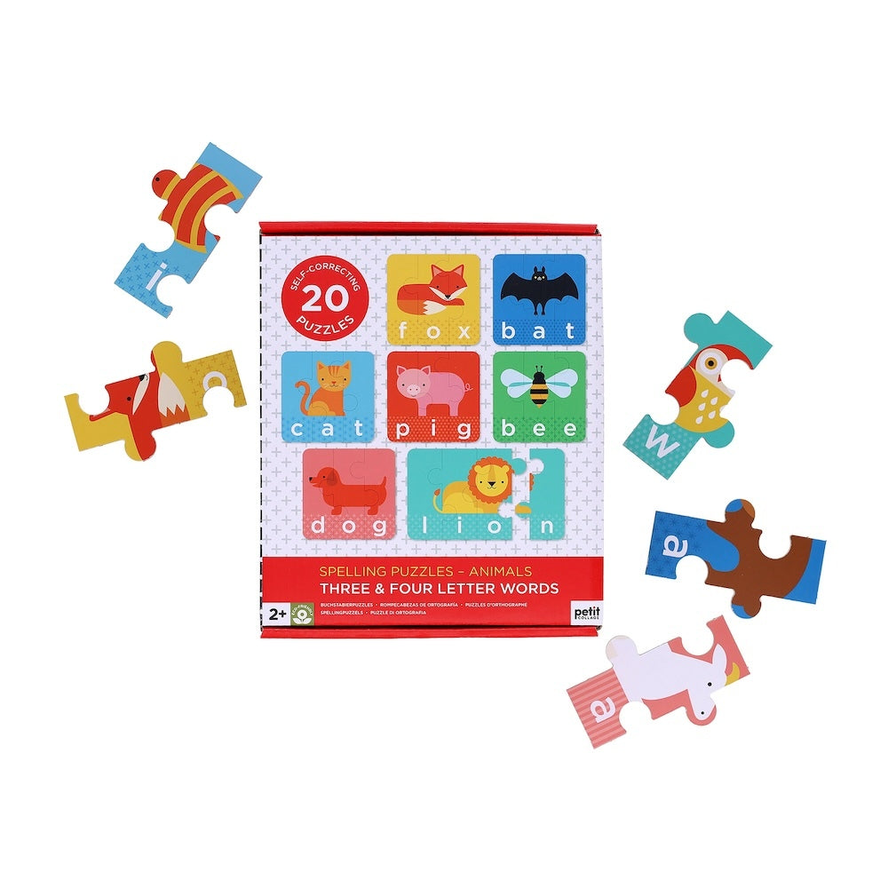 Petit Collage Animals Spelling Puzzles