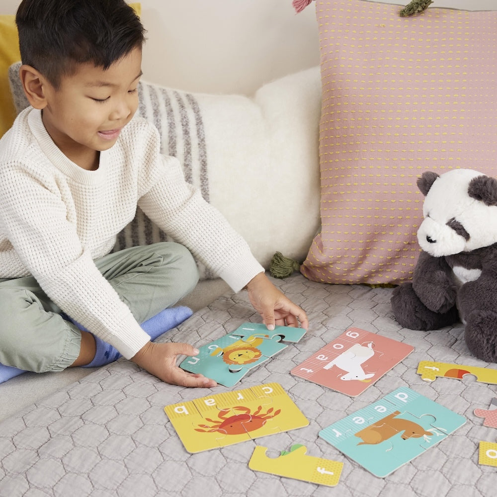 Petit Collage Animals Spelling Puzzles