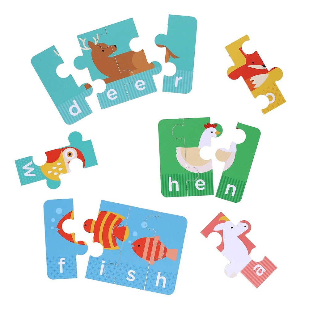Petit Collage Animals Spelling Puzzles