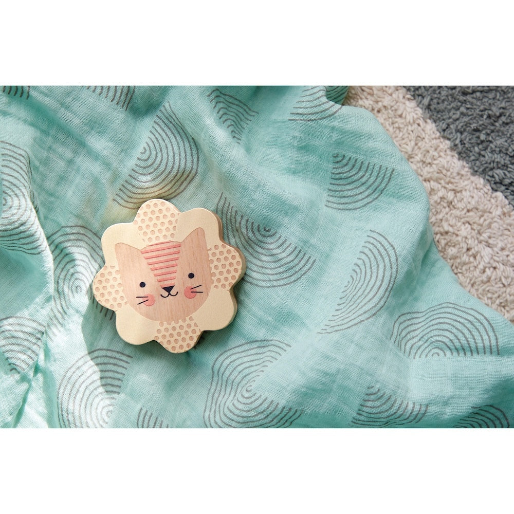 Petit Collage Lion Rattle