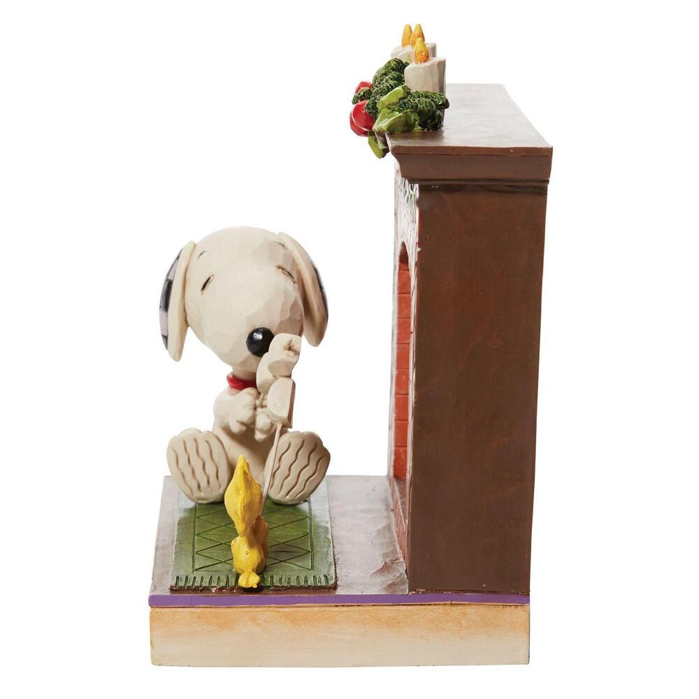 Peanuts by Jim Shore Snoopy & Woodstock at Fireplace
