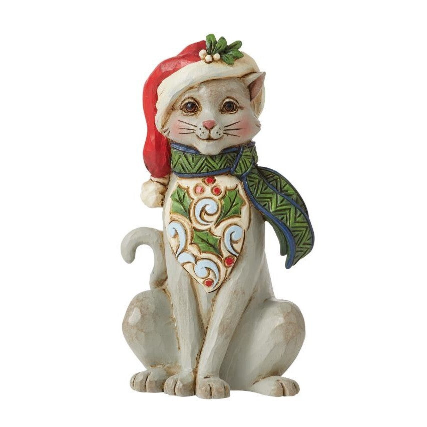 Heartwood Creek Mini Christmas Cat 9.5cm