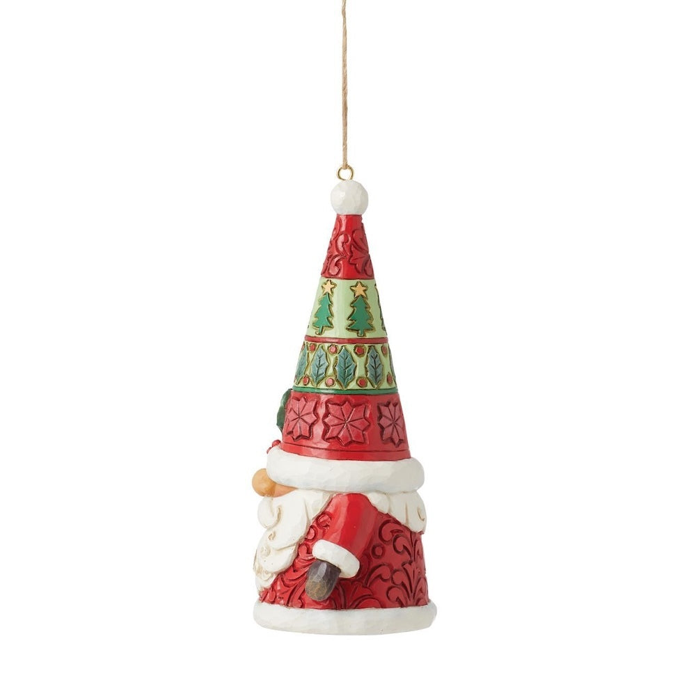 Heartwood Creek Santa Gnome with Gift Hanging Ornament