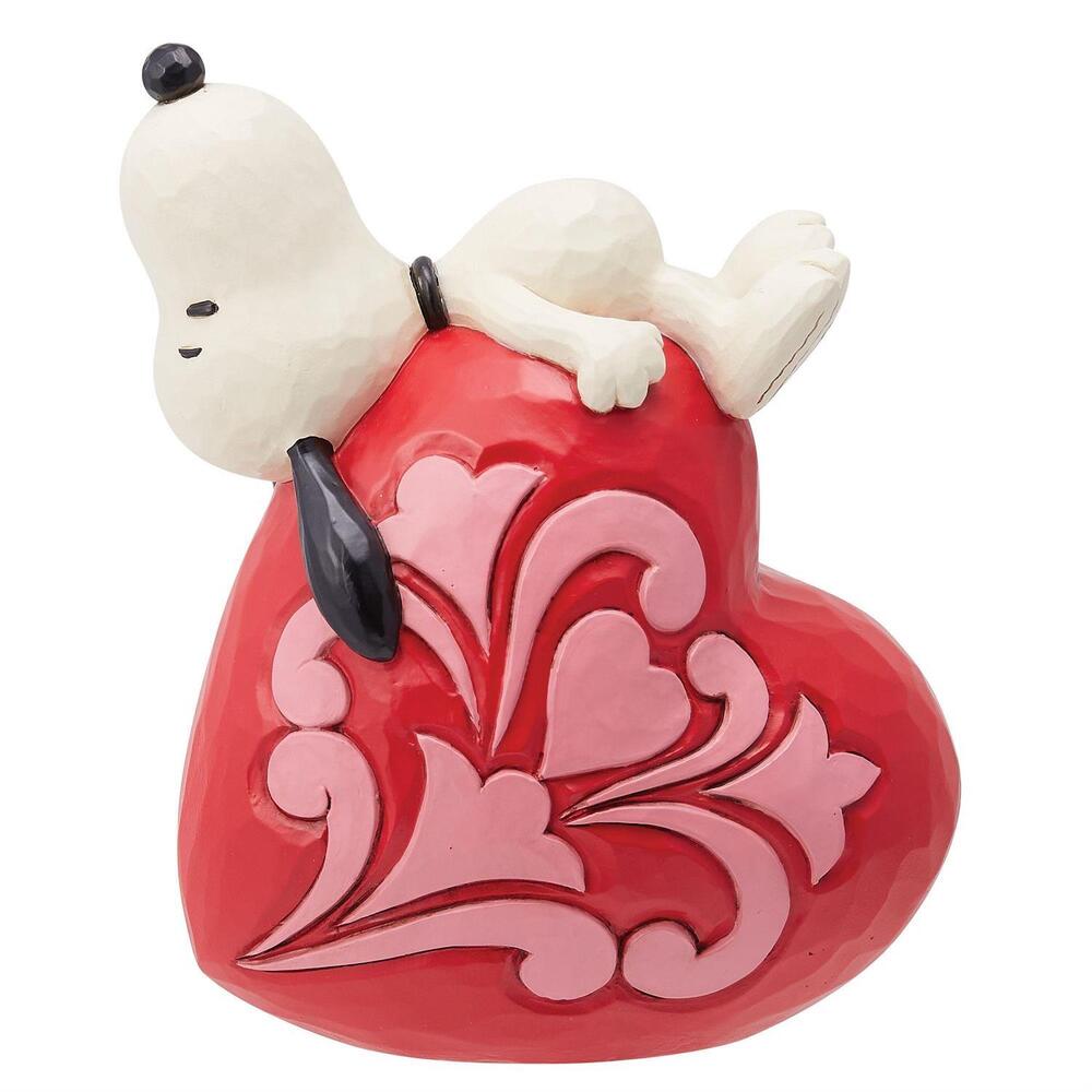Peanuts by Jim Shore Snoopy Laying On Heart