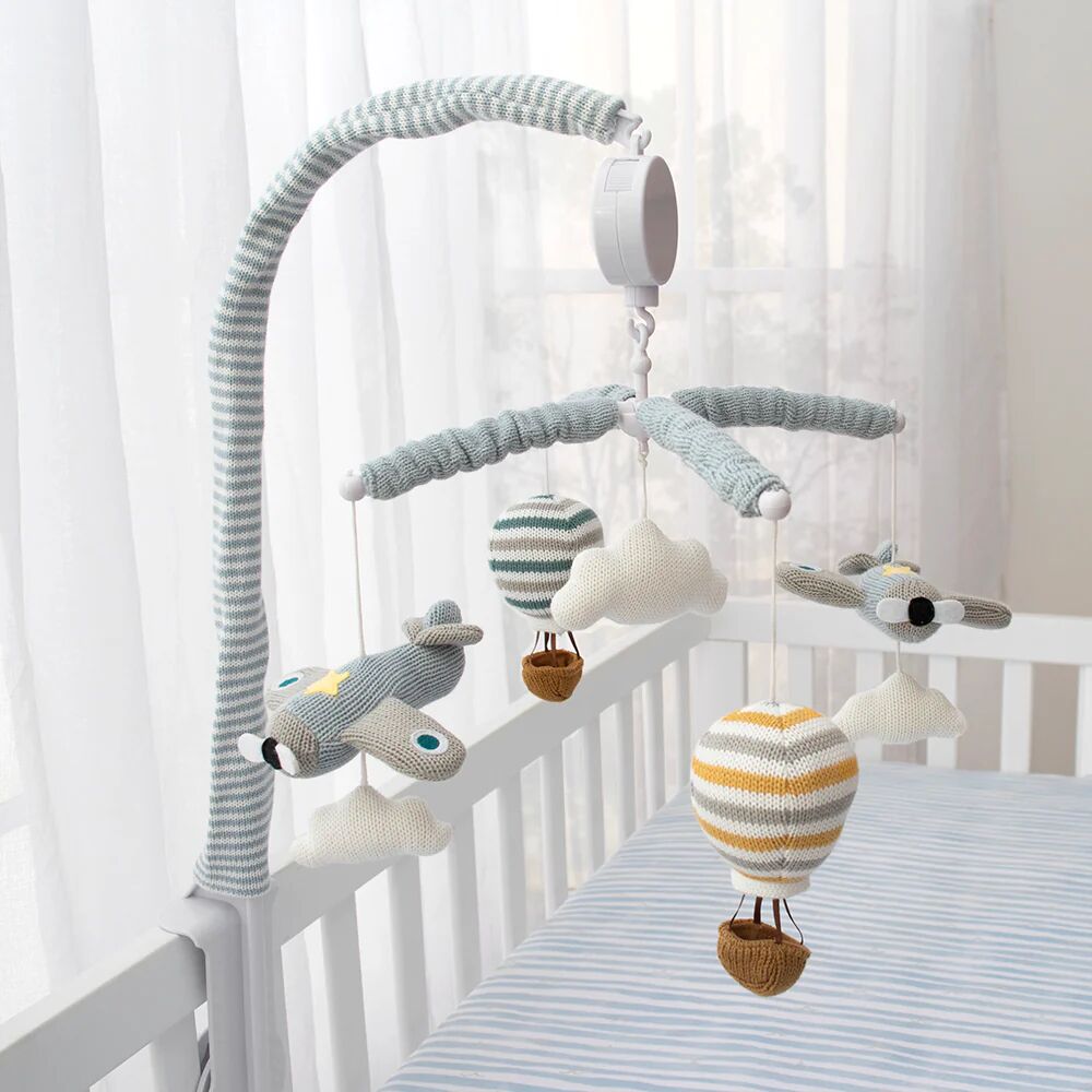 Living Textiles Up Up & Away Musical Mobile Set
