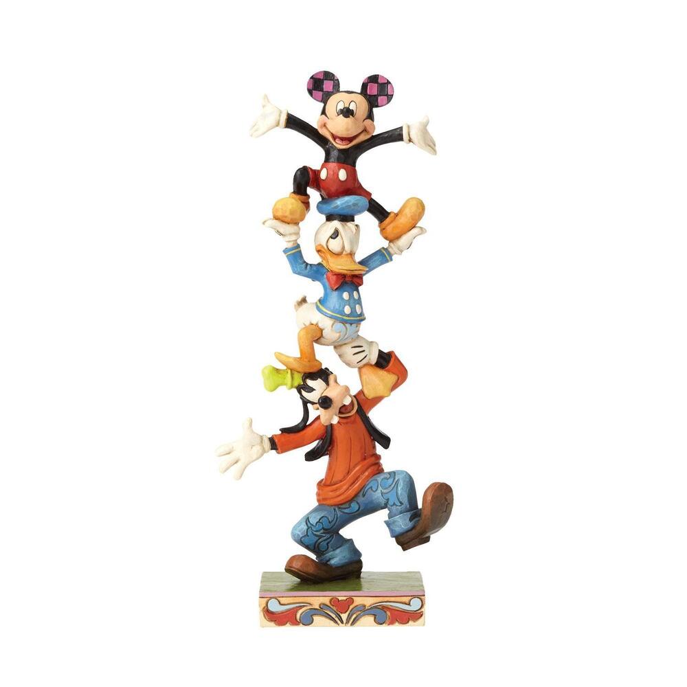 Disney Traditions Goofy, Donald, Mickey Teetering Tower