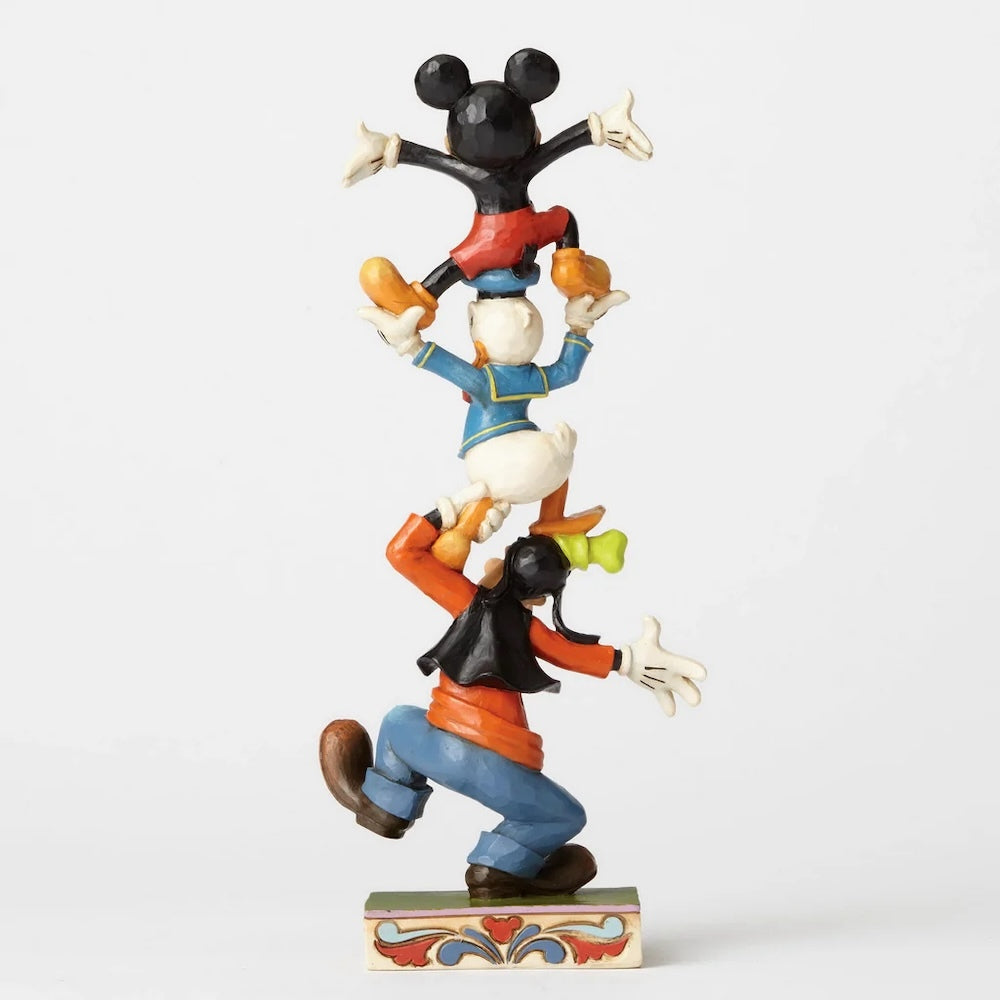 Disney Traditions Goofy, Donald, Mickey Teetering Tower