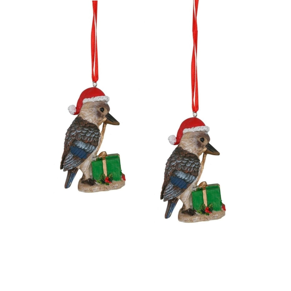 Australiana Kookaburra with Gift Box Christmas Hanging Figure 8cm (Set of 2)