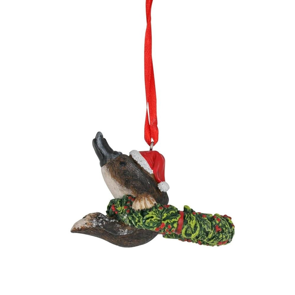 Australiana Platypus Arms Out Christmas Hanging Figure 8cm (Set of 2)