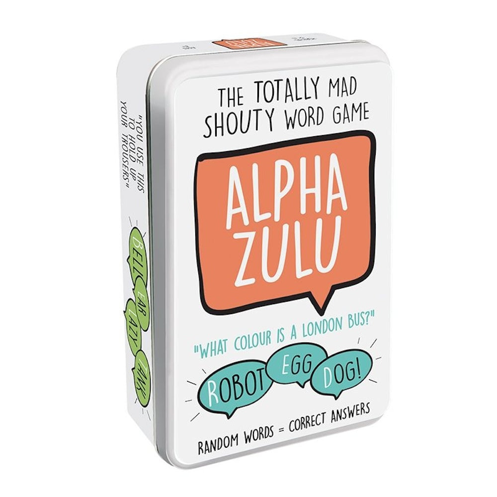 University Games Alpha Zulu Card Game Tin
