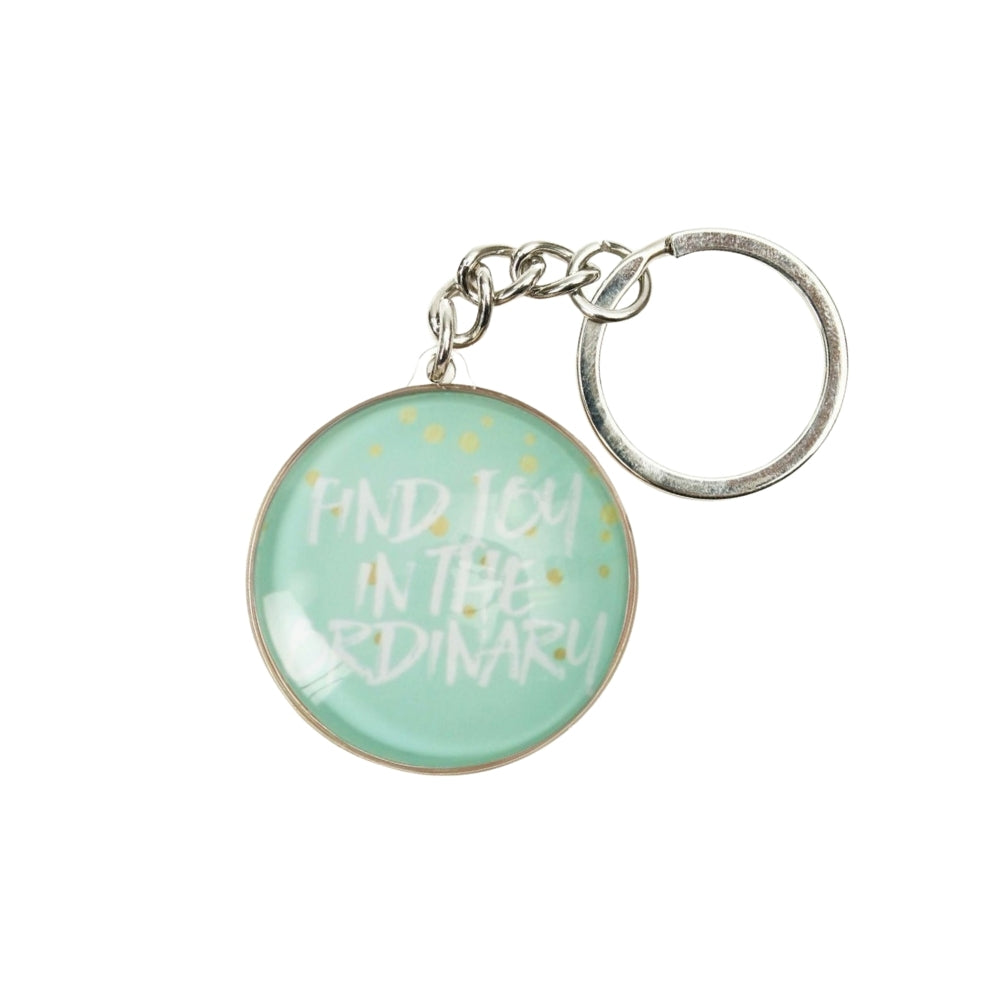 Pastel Dream Inspirational Quote Glass Domed Keyrings (Set of 3)