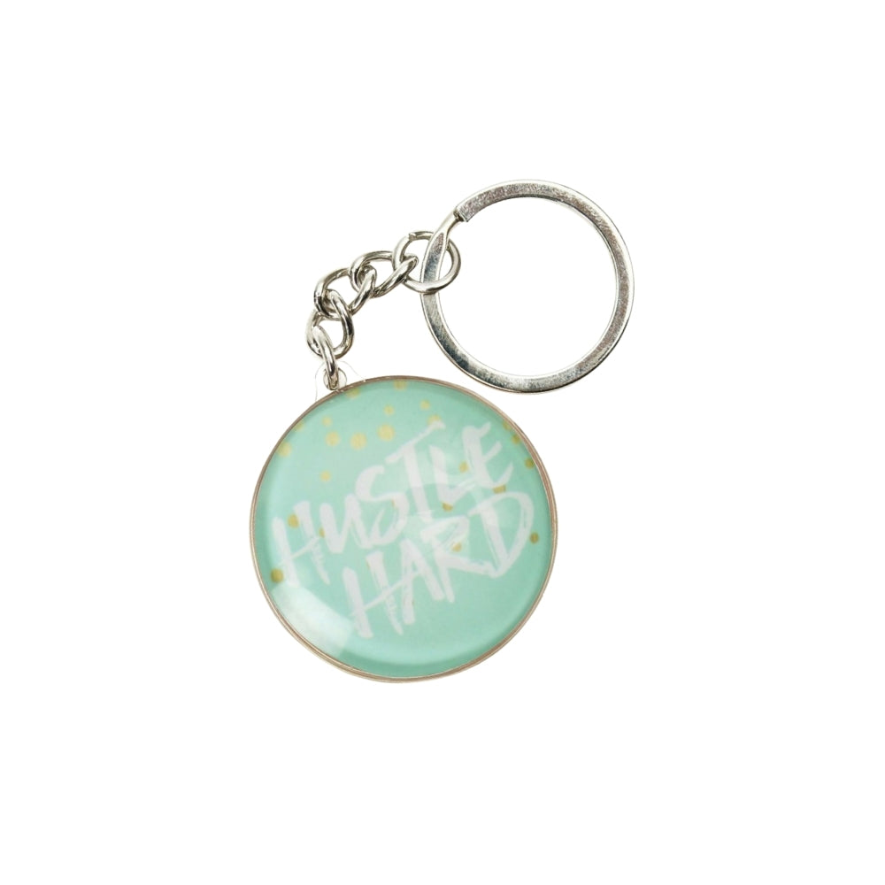 Pastel Dream Inspirational Quote Glass Domed Keyrings (Set of 3)