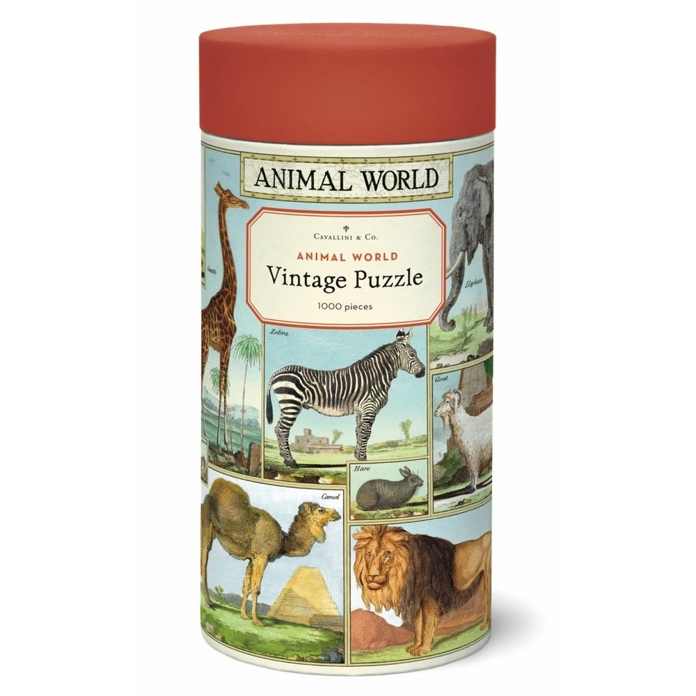 Cavallini Vintage Puzzle Animal World 1000 Piece