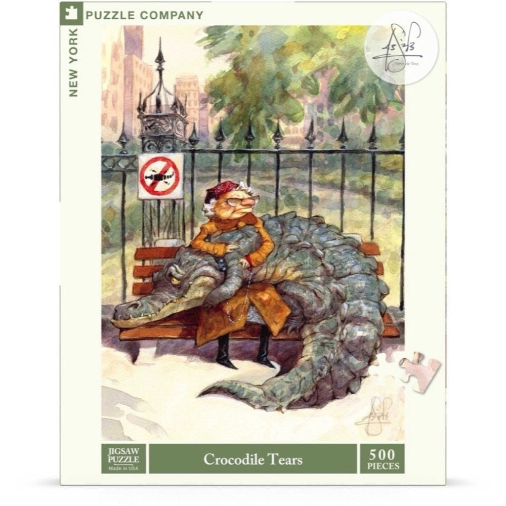 New York Puzzle Company 500 Piece Puzzle Crocodile Tears