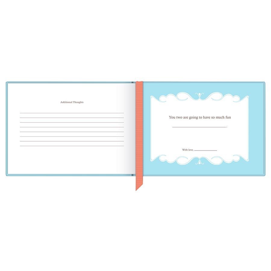 Wishes, Advice, and Happy Thoughts for Your Marriage Wedding Shower Fill in the Love Book