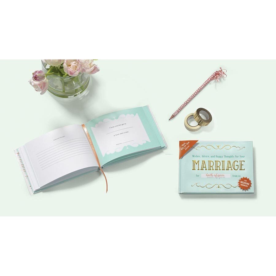 Wishes, Advice, and Happy Thoughts for Your Marriage Wedding Shower Fill in the Love Book