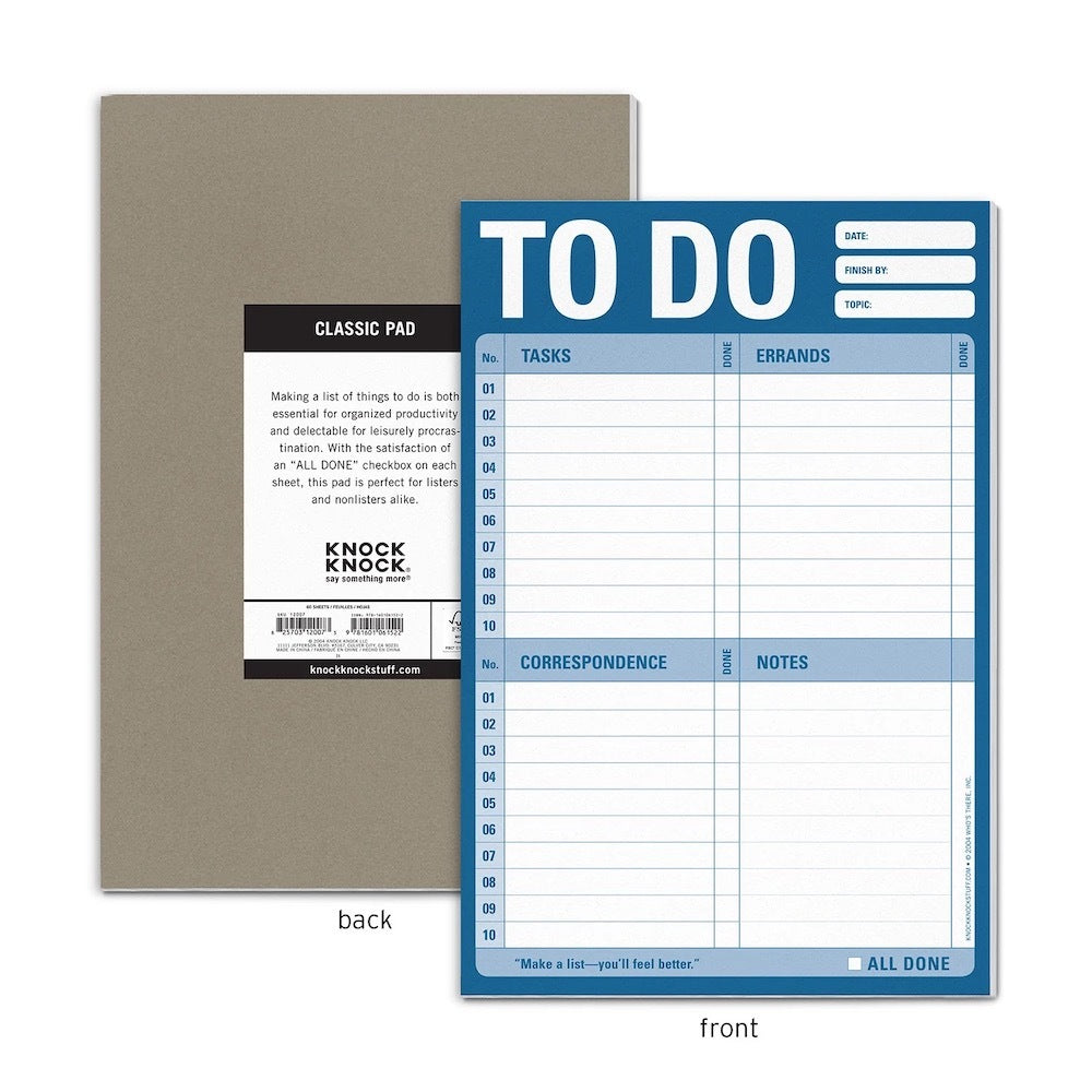 Knock Knock Classic Pad - To Do