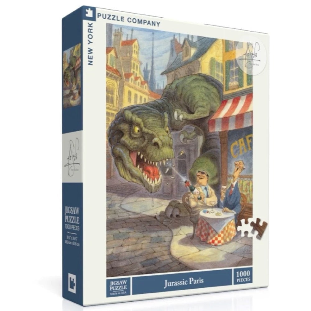 New York Puzzle Company 1000 Piece Puzzle Jurassic Paris