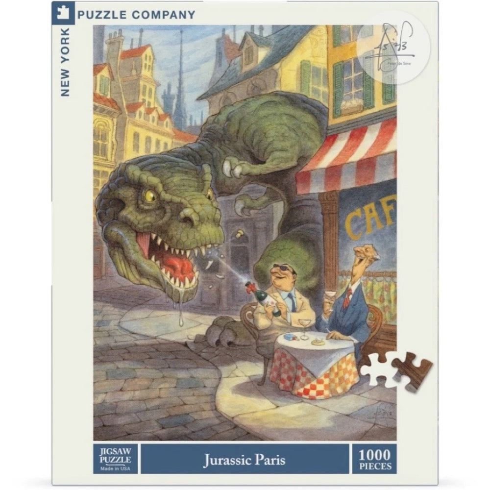 New York Puzzle Company 1000 Piece Puzzle Jurassic Paris