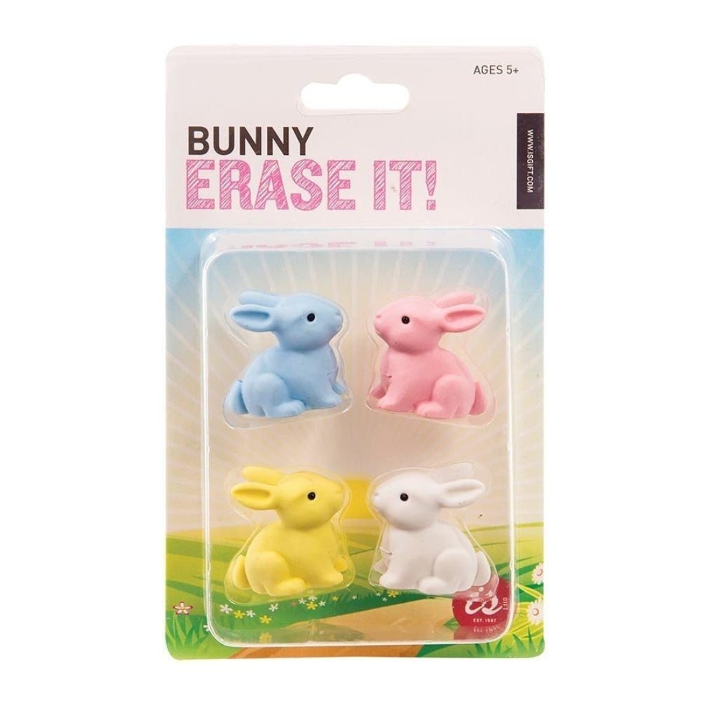 Erase It! Colourful Bunnies Set of 4 Erasers (4 Packs)
