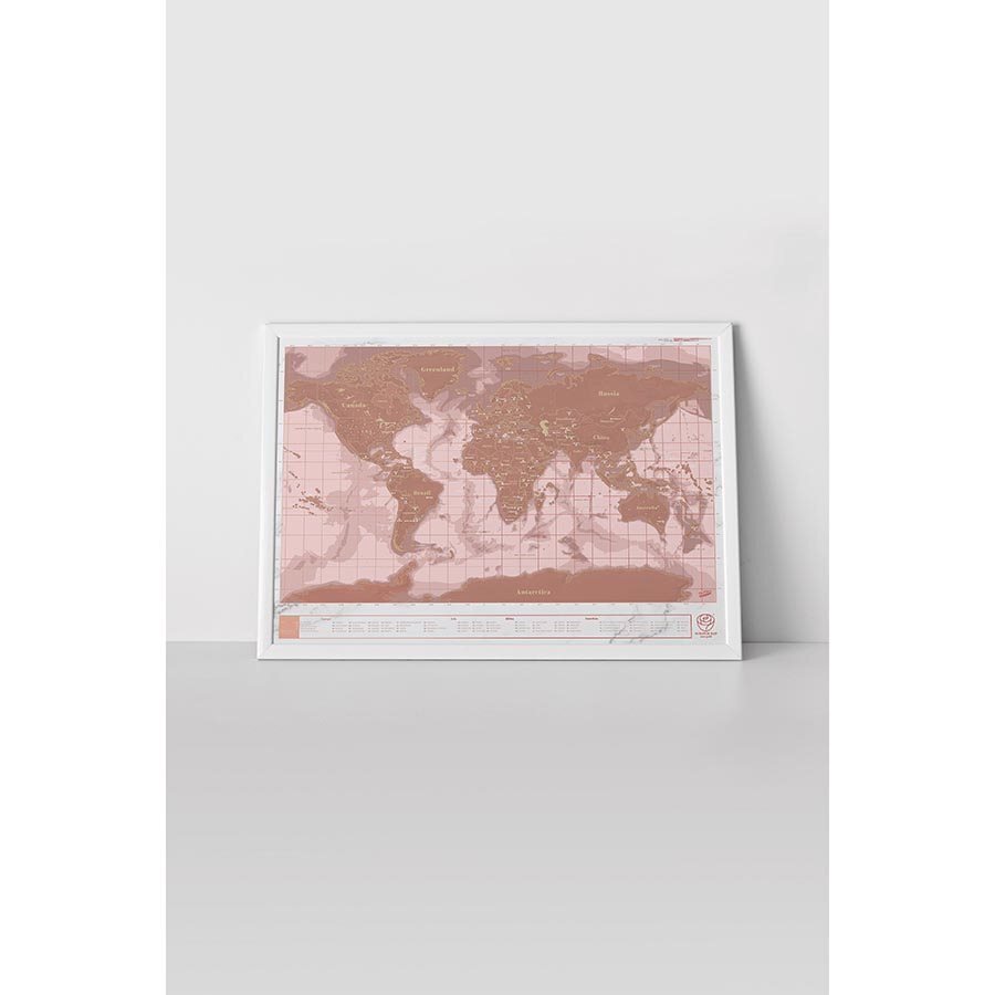 Luckies Rose Gold Scratch Map