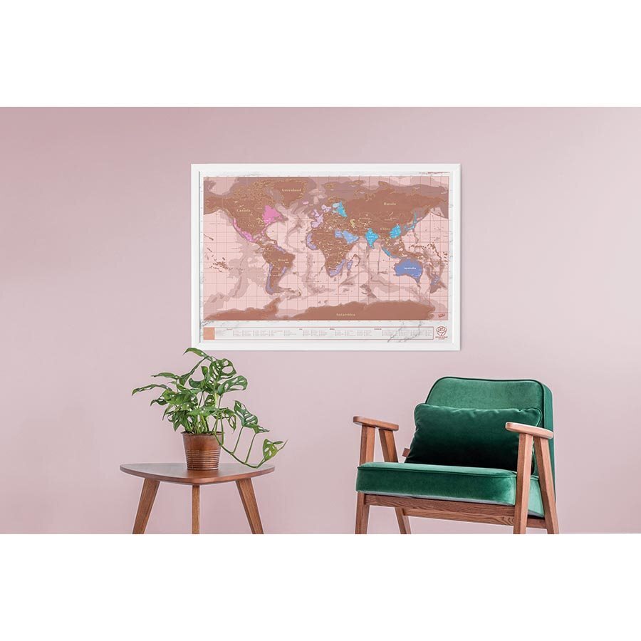 Luckies Rose Gold Scratch Map