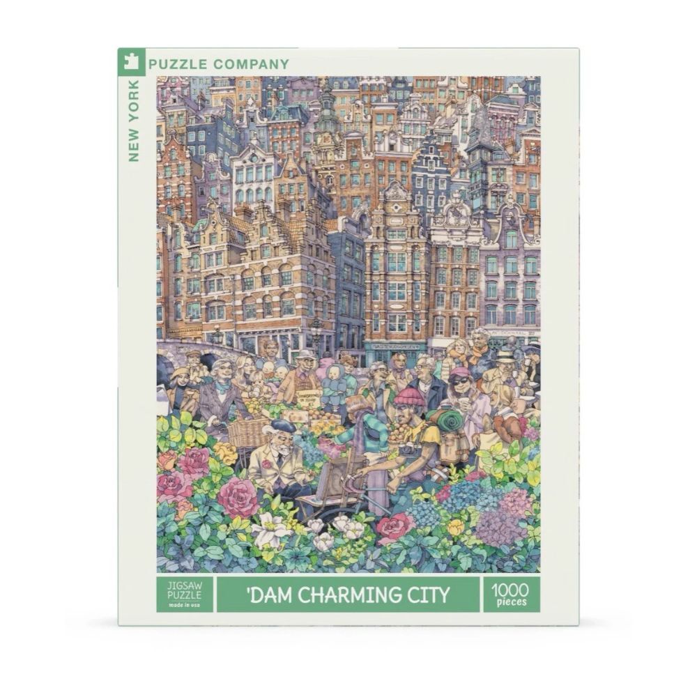 New York Puzzle Company 1000 Piece Puzzle Dam Charming City