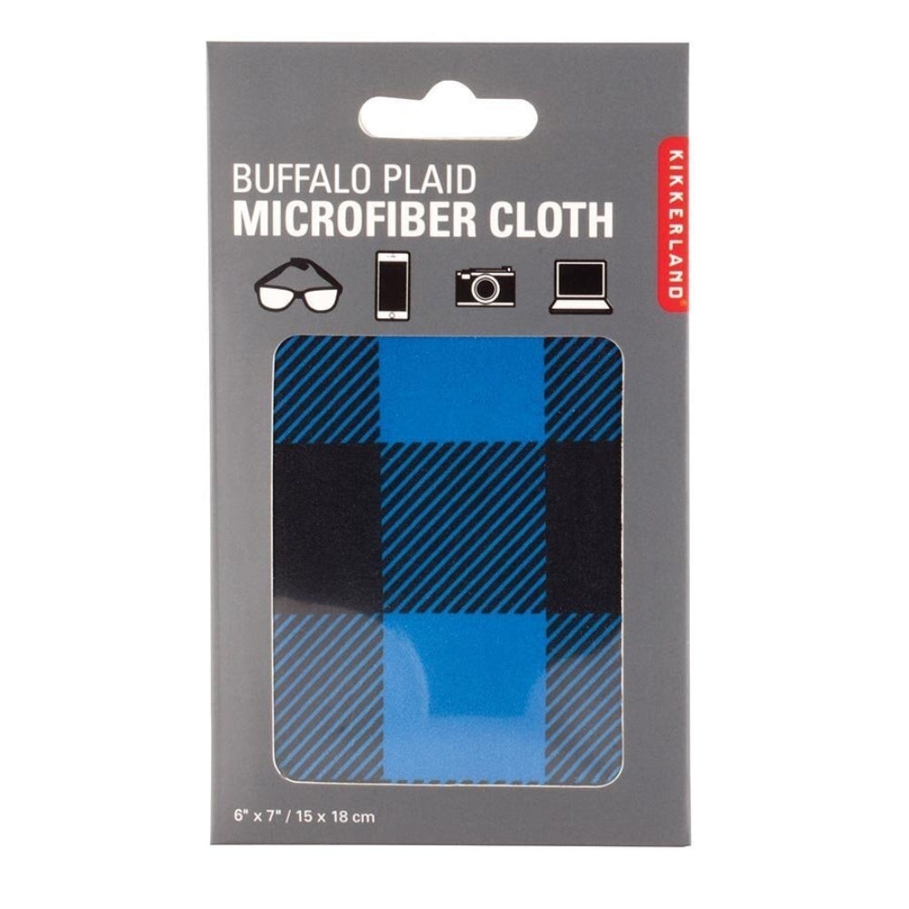 Kikkerland Buffalo Plaid Microfiber Cloth (Set of 3)