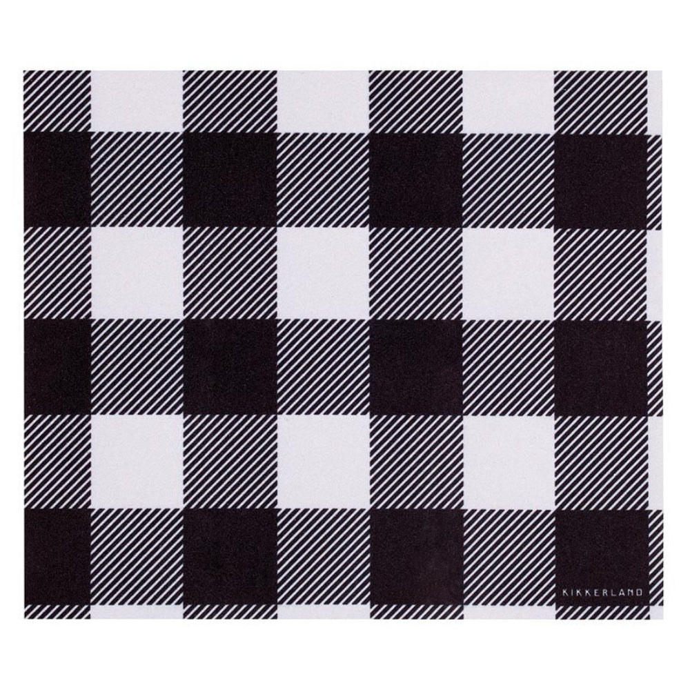 Kikkerland Buffalo Plaid Microfiber Cloth (Set of 3)