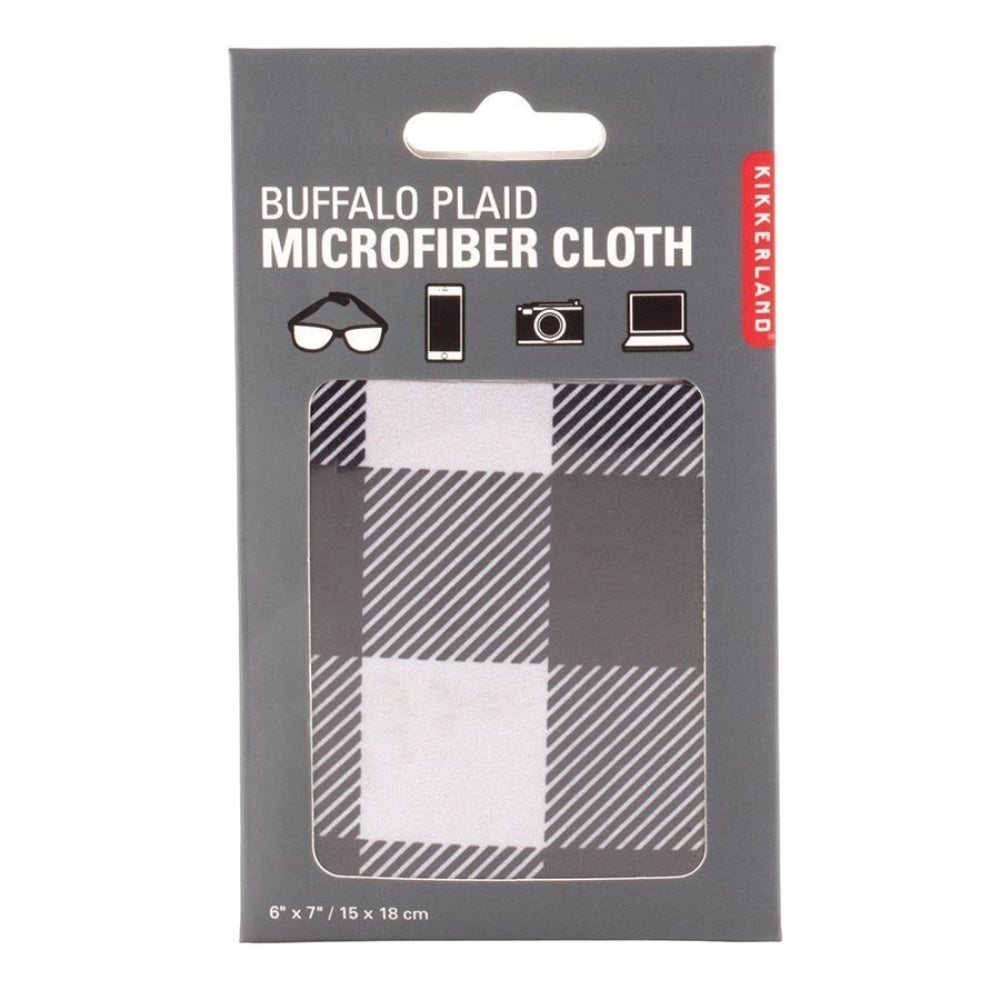Kikkerland Buffalo Plaid Microfiber Cloth (Set of 3)