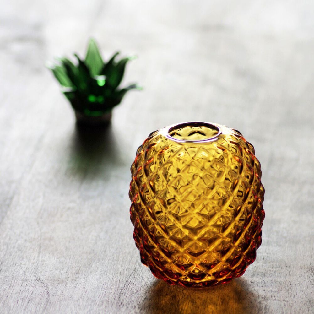Aria Home Goods Handmade Glass Pineapple Canister