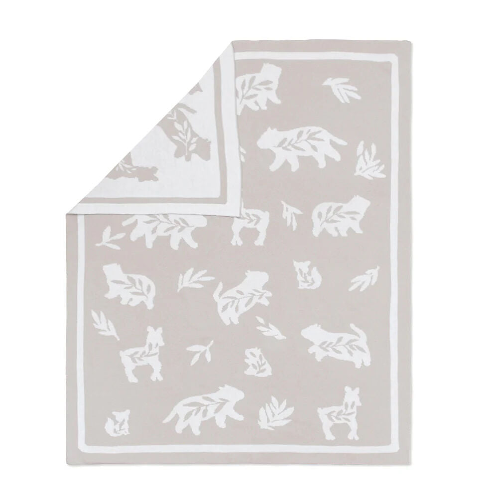 Lolli Living Cotton Knitted Pram Blanket - Bosco Bear