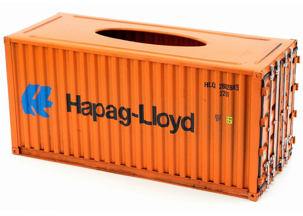 Hapag-Lloyd Diecast Metal Shipping Container Tissue Box