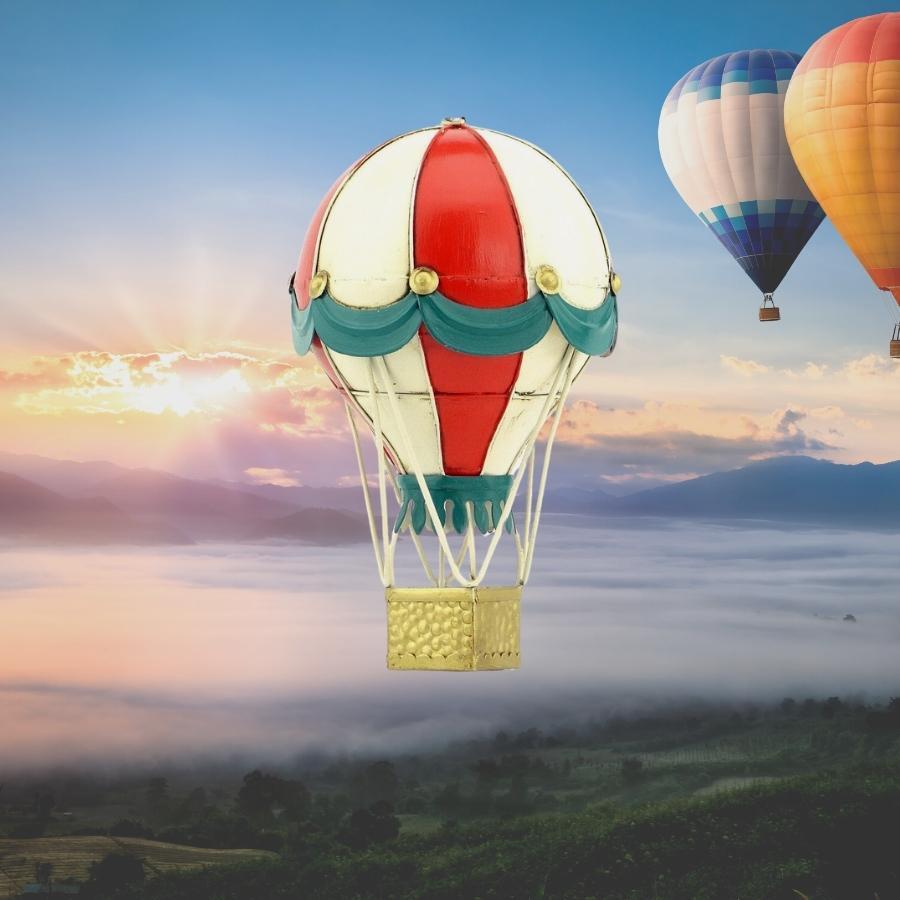 Vintage Diecast Metal Small Hot Air Balloon - Carnival
