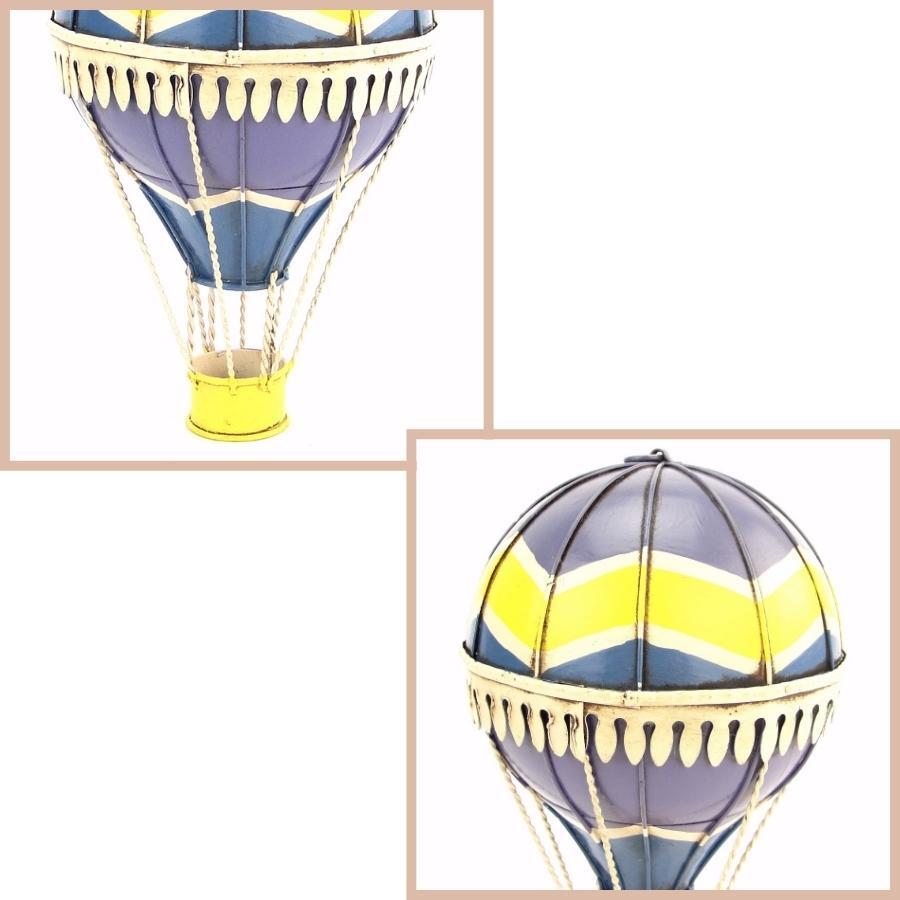 Vintage Diecast Metal Small Hot Air Balloon - Purple