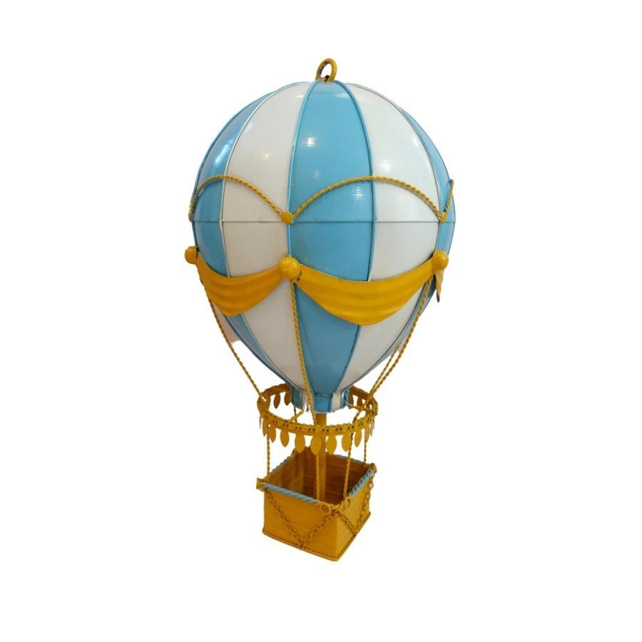 Vintage Diecast Metal Medium Hot Air Balloon - Blue