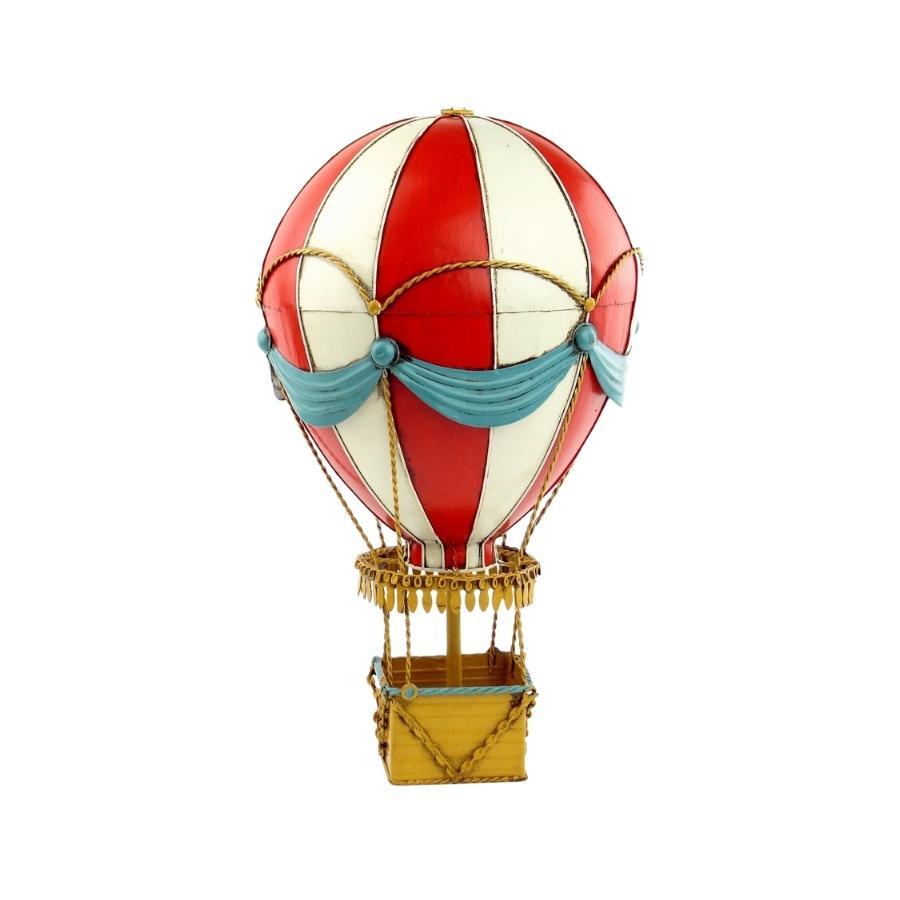 Vintage Diecast Metal Medium Hot Air Balloon - Red