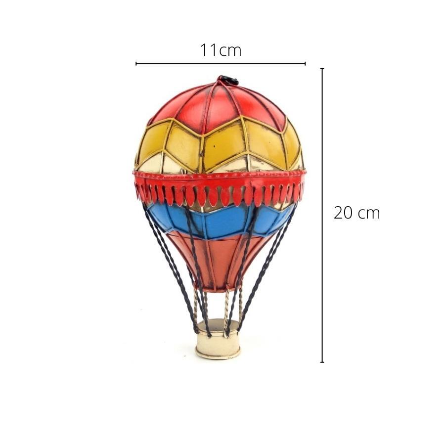 Vintage Diecast Metal Small Hot Air Balloon - Sunset