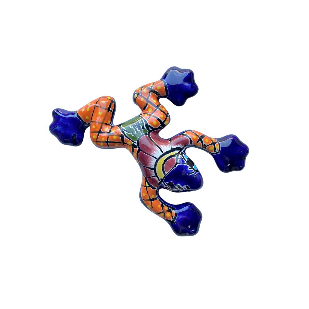 Mexican Talavera Mini Frogs Ceramic Decor Set (2 pcs)