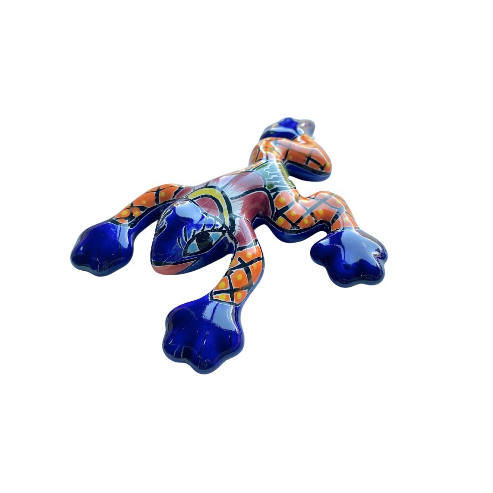 Mexican Talavera Mini Frogs Ceramic Decor Set (2 pcs)