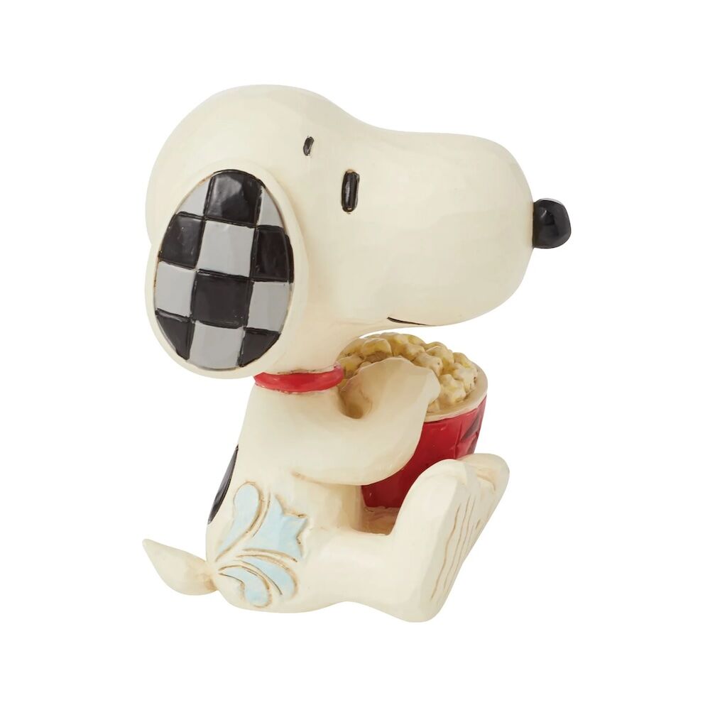 Peanuts by Jim Shore Mini Snoopy Eating Popcorn